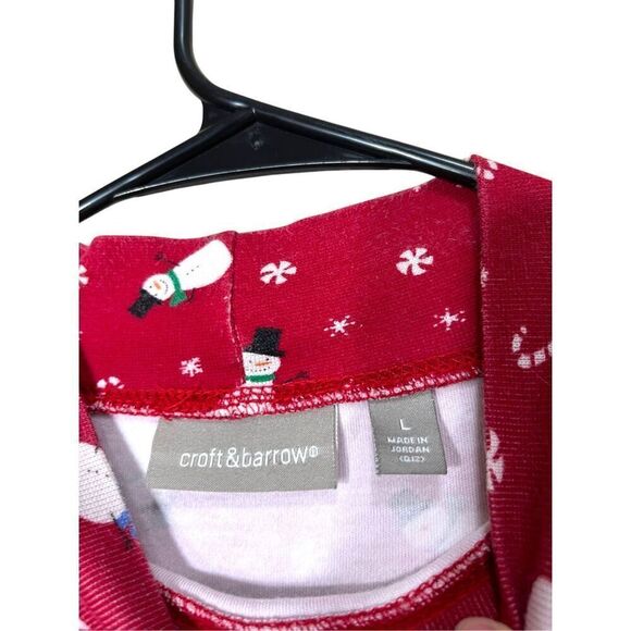 Croft & Barrow Christmas Snowman Turtleneck Long Sleeve Top Size L - Picture 5 of 7